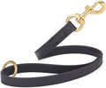 Viper Biothane K9 Working Dog Leash Waterproof Lead for Tracking Training Schutzhund Odor-Proof Long Line with Solid Brass Snap for Puppy Medium and Large Dogs 20in, Black