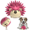 Bella Boo Pets Interactive Dog Toy for Strong Chewers - Freddy The Hedgehog All-in-One Treat Ball + Food Dispensing Slow Feeder Dog IQ Puzzle + Dental Chew Toy for Medium and Large Breed Dogs (Pink)