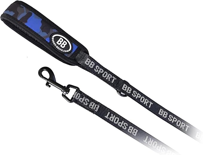 Buddy Belt Sport Leash - Blue CAMO (1/2" x 4')