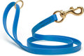 Viper Biothane K9 Working Dog Leash Waterproof Lead for Tracking Training Schutzhund Odor-Proof Long Line with Solid Brass Snap for Puppy Medium and Large Dogs 4ft, Cerulean Blue