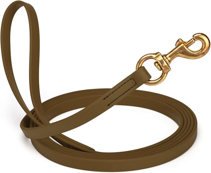 Viper K9 Biothane Working Dog Leash Waterproof Lead For Tracking Training Schutzhund Dog Sport & Search - Odor-Proof Long Line With Solid Brass Snap For Puppy Medium and Large 5/8" x 33ft Coyote Brown
