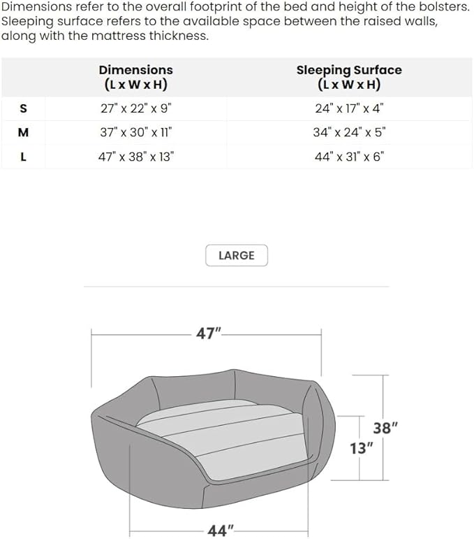 K9 Ballistics Tough Ripstop Oval Bolster Dog Bed, Calming Round Den Shape, Scratch Resistant, Machine Washable - Large, Sage Green
