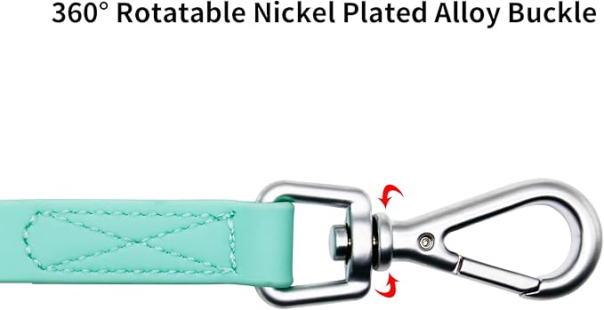 Waterproof Dog Training Leash 50FT 30FT 15FT 10FT 5FT Heavy Duty Recall Long Lead for Large Medium Small Dogs (10FT, Mint Green)