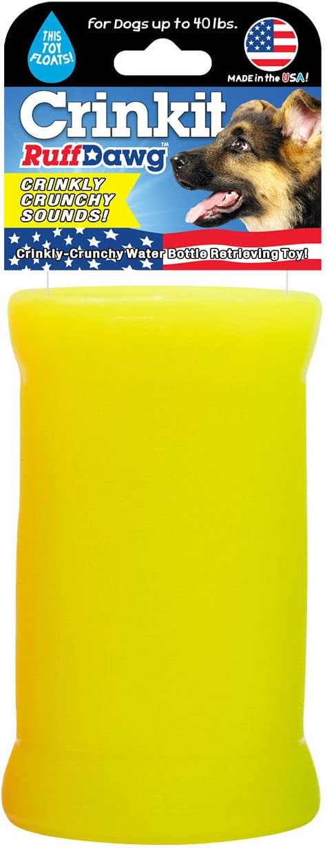 Ruff Dawg Crinkit – Noise-Making Dog Toy – Crinkly, Crunchy Water Bottle Toy for Aggressive Chewers – Fun & Safe Play for Dogs – High-Visibility Neon Colors