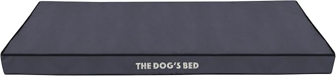 The Dog’s Bed Orthopedic Standard Foam Dog Bed Mattress, Oxford Fabric, Grey with Black Trim, XXL