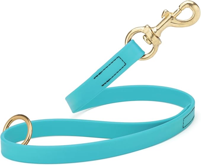 Viper Biothane K9 Working Dog Leash Waterproof Lead for Tracking Training Schutzhund Odor-Proof Long Line with Solid Brass Snap for Puppy Medium and Large Dogs 20in, Sky Blue