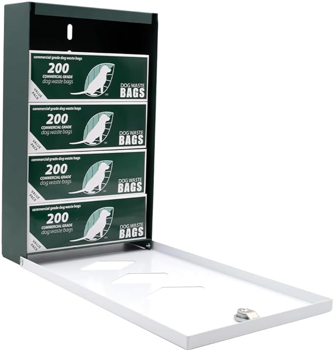 DISPENSE-ART™ collection "Countryside" - Custom UV printed design on rust-proof aluminum starter dog waste station/roll bag system - Includes 400 dog waste bags & 10x12 Sign