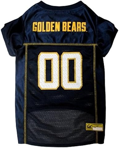 Pets First NCAA College California Golden Bears Mesh Jersey for DOGS & CATS, X-Small.Licensed Dog Jersey with your Favorite Football/Basketball College Team