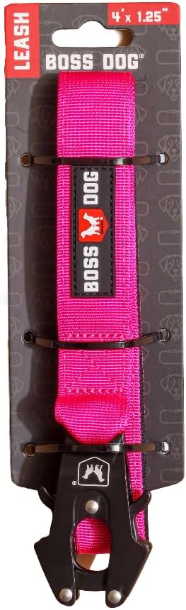 Boss Dog Tactical Leash, Hot Pink, 4 FT