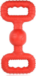 Natural Rubber Dog Toys for Medium Aggressive Chewers - Lifetime Replacement - Tough Tug War Dog Toy for Medium Dogs Tooth Clean, Red