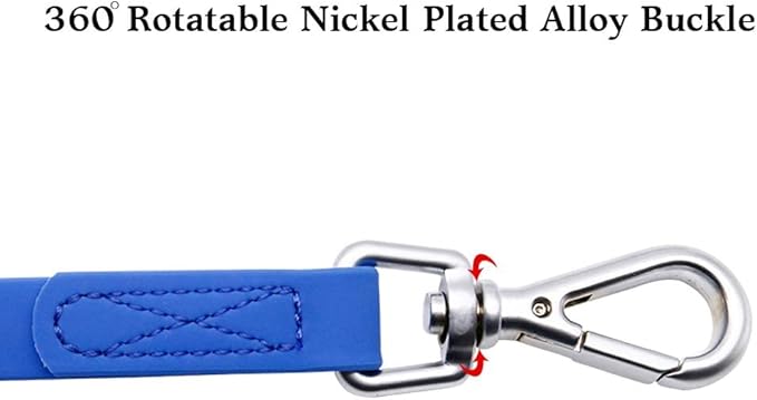 Waterproof Dog Training Leash 50FT 30FT 15FT 10FT 5FT Heavy Duty Recall Long Lead for Large Medium Small Dogs (15FT, Blue)