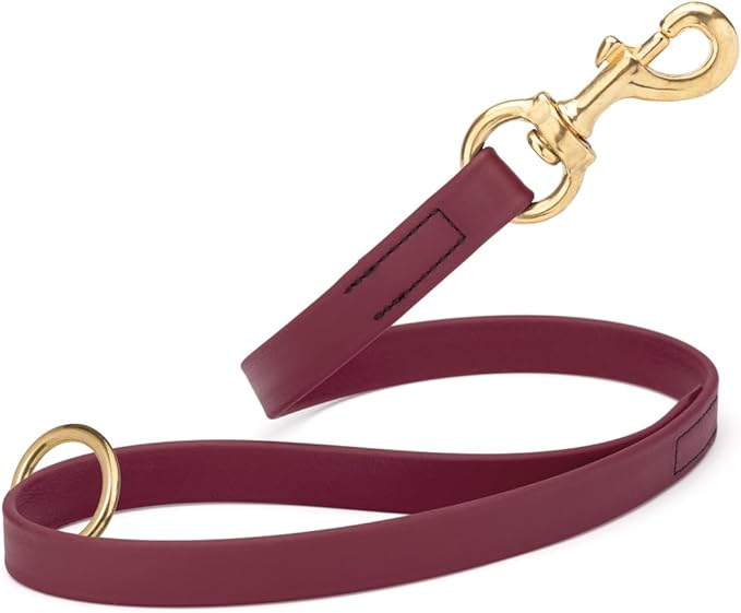 Viper Biothane K9 Working Dog Leash Waterproof Lead for Tracking Training Schutzhund Odor-Proof Long Line with Solid Brass Snap for Puppy Medium and Large Dogs 20in, Merlot Burgundy