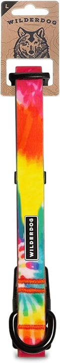 Wilderdog Waterproof Dog Collar - Repels Water & Dirt - Large 17"-24" - Tie Dye
