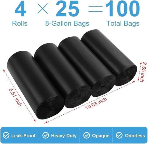100 Pcs Portable Camping Toilet Bags, Biodegradable Porta Potty Bucket Toilet Bags, 8 Gallon Compostable Thickened Trash Garbage Bags