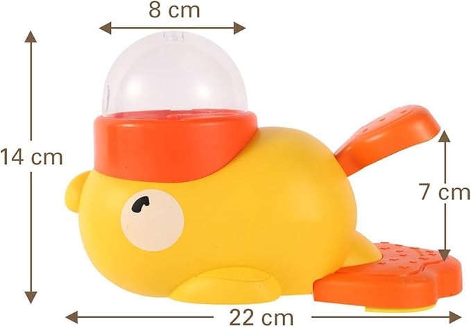 Dog Feeder Puzzle Toy Duck, Dog Treat Dispenser Toy, 2-in-1 Interactive Slow Feeder & Puzzle Treat Dispensing Dogs Toys, Rubber Food Dispenser for Medium and Large Dogs (Mix)