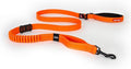 EzyDog Zero Shock Dog Leash - Shock Absorbing Bungee Leash for Dogs That Pull or Excite - Dual Handle and Reflective for Large, Medium, or Small Dogs (72-Inch, Orange)