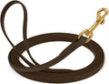 Viper K9 Biothane Working Dog Leash Waterproof Lead for Tracking Training Schutzhund Dog Sport & Search - Odor-Proof Long Line with Solid Brass Snap for Puppy Medium Large 1/2" x 20ft Chocolate Brown