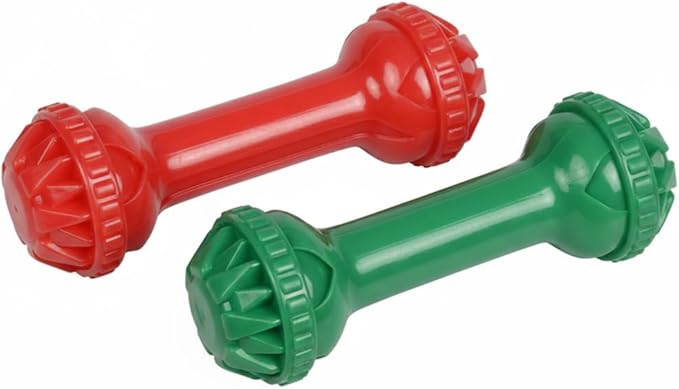 Dog Bone Chew Toy with Treat Dispenser - 2 Pack Tough Dog Toys for Teeth Cleaning, Interactive Puzzle Feeder for Small, Medium and Large Dogs