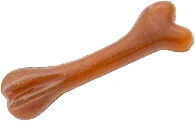 Fuzzy Puppy Dog Toys for Aggressive Chewers: All-Natural Rubber, Durable Dog Chew Toy, Great Teething Toys for Puppies | DOGGO Bone, Extra Large (FP-Toy09)