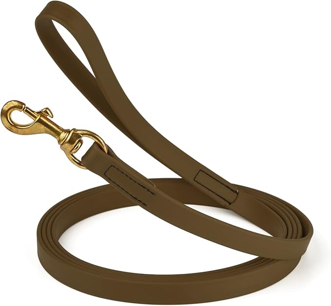 Viper K9 Biothane Working Dog Leash Waterproof Lead For Tracking Training Schutzhund Dog Sport & Search - Odor-Proof Long Line With Solid Brass Snap For Puppy Medium and Large 3/4" x 15ft Coyote Brown