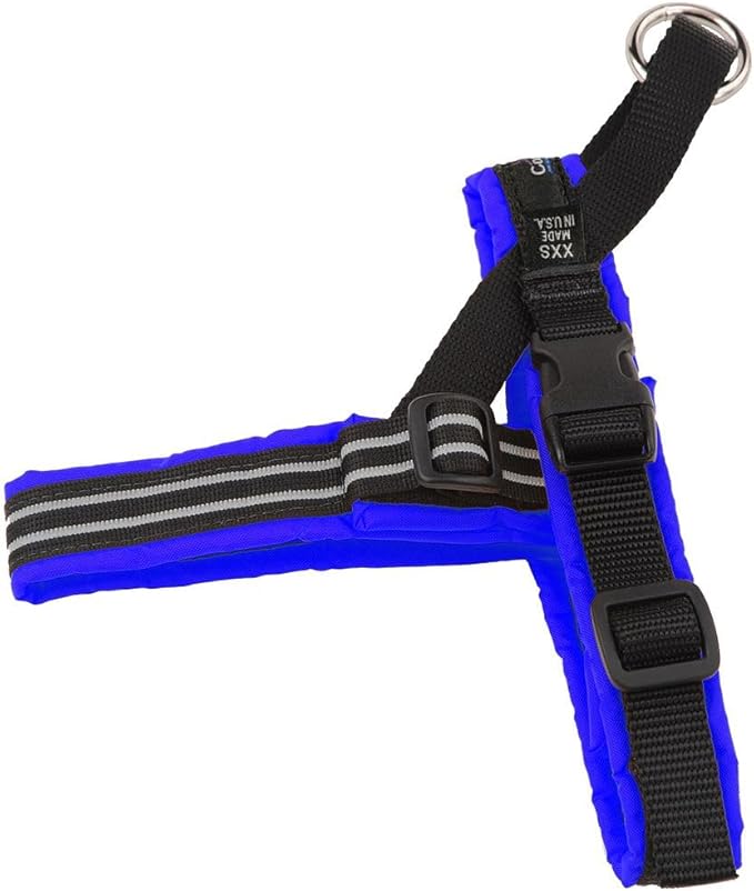 ComfortFlex Sport Dog Harness – No-Choke, Fully Padded, Non-Chafing Harness with Control Handle – Reflective, Lightweight, Adjustable for Active Dogs - XXSmall, Mariner Blue