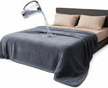 Waterproof Throw Blanket – Leakproof, Spill-Proof Flannel Blanket for Bed, Couch, Kids & Pets Protection, Reversible Water-Proof Design (Moon Grey & Starlit Grey, 40x60”)