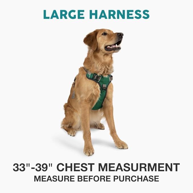 Embark Adventure Dog Harness, Reflective Trim No Pull Dog Harness for Large Dogs - Military Grade Nylon, Front Clip with Gel Lined Handle.