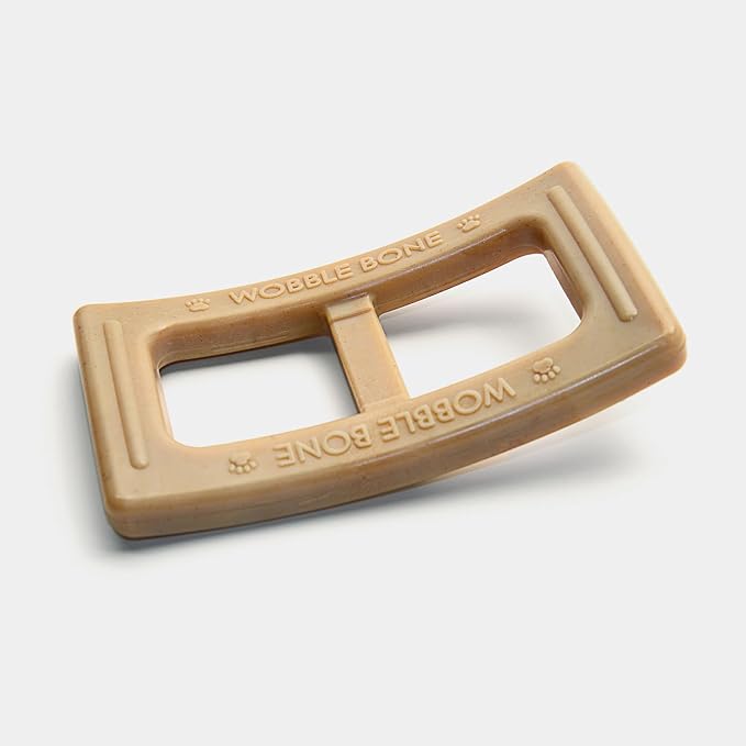 Peanut Butter Buckle - Delicious & Fun Dog Peanut Butter Toy - Tough Long Lasting Dog Bones Made in USA- Designed for Larger Canines, 3.75In X 6.75In