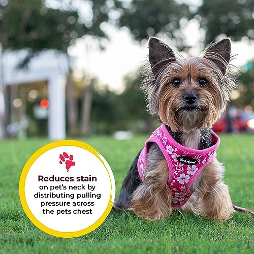 Bark Appeal Pink Camo Step-in Dog Harness for 2XL to 3XL Sized Pets – Updated Sizing, Re-Measuring is Essential – Soft Vest Harness – Anti-Choke with Adjustable Strap & Heavy Duty Clip – XXXL