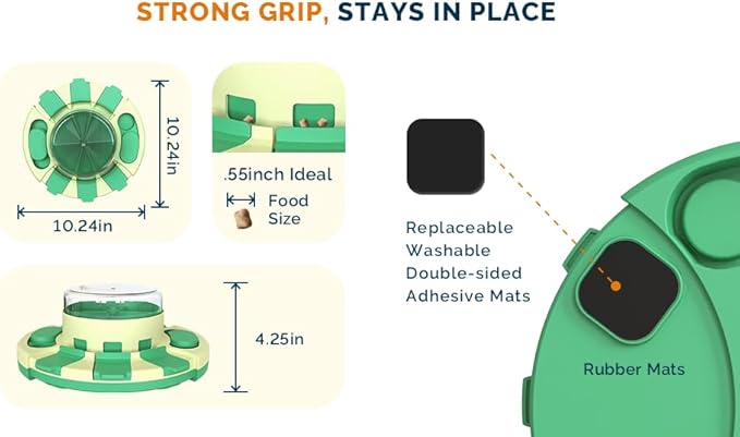 File Toy with 4 Non-Slip Pads| Dog Treat Puzzle | Slow Feeder Dog Puzzle Toy