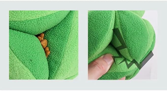 SNIFF-N-Squeak Broccoli Snuffle Ball | Interactive Treat Dispenser & Squeaky Toy for Dogs | Mental Stimulation & Slow Feeding | Durable & Safe | Green