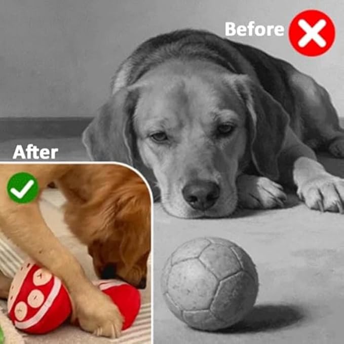 Orange Hide and Seek Plush Dog Toy, Easy to Clean Watermelon Snuffle Toy, Nosework Pet Toys with Crinkle Paper, Interactive Puzzle Toys for Small, Medium & Large Dogs (Watermelon)