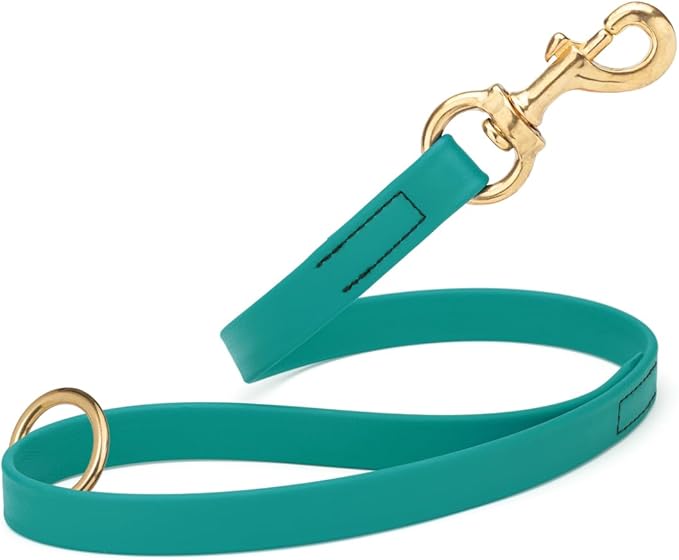 Viper Biothane K9 Working Dog Leash Waterproof Lead for Tracking Training Schutzhund Odor-Proof Long Line with Solid Brass Snap for Puppy Medium and Large Dogs 20in, Blue Aqua