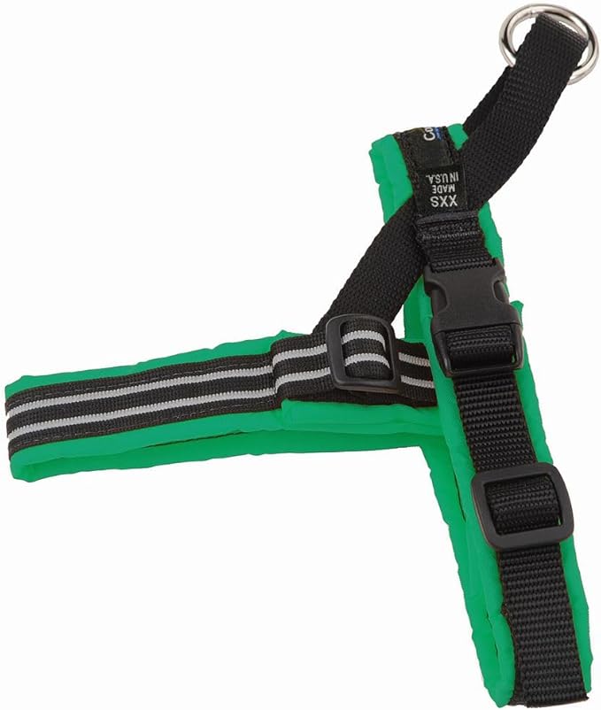 ComfortFlex Sport Dog Harness – No-Choke, Fully Padded, Non-Chafing Harness with Control Handle – Reflective, Lightweight, Adjustable for Active Dogs - XSmall, Kelly Green