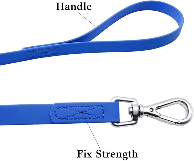 Waterproof Dog Training Leash 50FT 30FT 15FT 10FT 5FT Heavy Duty Recall Long Lead for Large Medium Small Dogs (15FT, Blue)