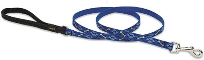LupinePet Originals 1/2" Dapper Dog 6-foot Padded Handle Leash for Small Pets