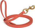Viper K9 Biothane Working Dog Leash Waterproof Lead for Tracking Training Schutzhund Dog Sport & Search - Odor-Proof Long Line with Solid Brass Snap for Puppy Medium and Large 5/8" x 15ft Coral