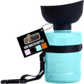 GORILLA GRIP Dog Water Bottle, Portable Water Bowl Dispenser for Dogs, 20 oz Leak Proof Pet Travel Squeeze Bottles Food Grade Silicone, Pet Stocking to Go Puppy Essentials, Turquoise