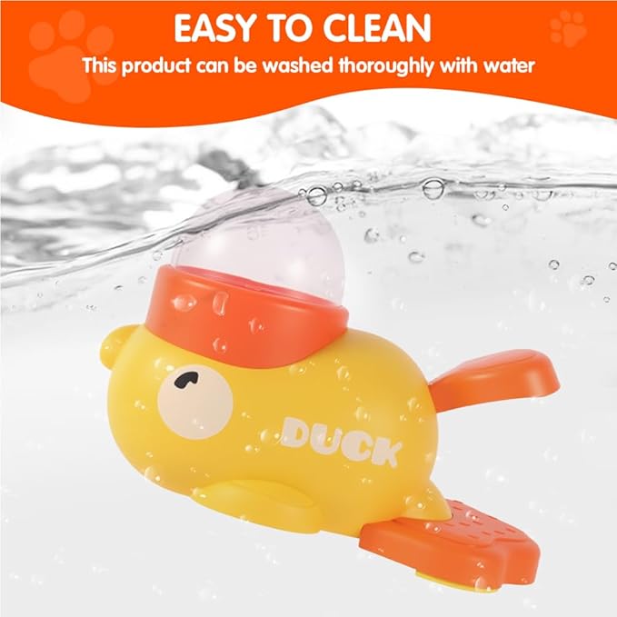 Interactive Cat Treat Dispenser, Slow Feeder Cat Puzzle Toy Duck Shaped Design