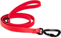 DogTraxs - Essential Dog Leash - Biothane Training Lead - for Small-Large Dogs - Waterproof & Odor Resistant - Self Locking Swivel Carabiner Durable - Made in USA - 3 Feet – Ruby Red