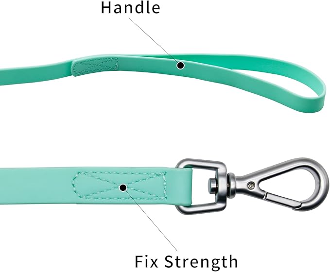Waterproof Dog Training Leash 50FT 30FT 15FT 10FT 5FT Heavy Duty Recall Long Lead for Large Medium Small Dogs (50FT, Mint Green)