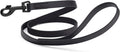 Dogline Biothane Waterproof 6ft Dog Leash Strong Coated Nylon Webbing with Black Hardware Odor-Proof Easy to Clean High Performance for Small or Large Dogs Made in USA 6ft Lead, Black