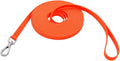 Waterproof Dog Training Leash 50FT 30FT 15FT 10FT 5FT Heavy Duty Recall Long Lead for Large Medium Small Dogs (50FT, Orange)