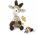 White Goat Dog Squeak Plush Toy with Rope – Durable Stuffed Dog Toy with Built-in Squeaker, Interactive Chew Toy for Teething Puppy, Small and Medium Dog