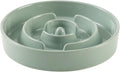 Ceramic 3.2 Cup Slow Feeder Dog Bowl for Large Dog, 9.5inch Puzzle Food Dish, Anti-Gulping, Stop Bloat, Preventing Choking (Single Bowl-Light Green)