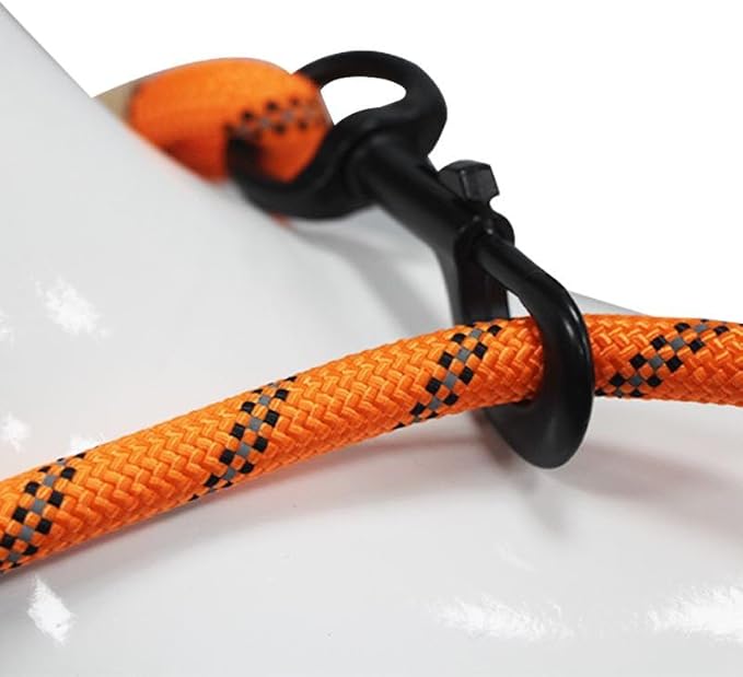 12ft No Pull No Choke Leash Long Rope Dog Leash, Anti Pulling, Dog Leads for Walking, Double Hook & Escape Proof for All Breeds, Reflective Teal