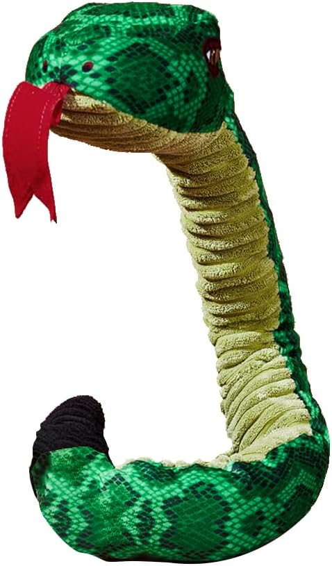 Ibluelover Snake Squeaky Dog Toy Plush Snake Dog Toy 3 Squeakers Doggie Interactive Toys Durable Stuffed Animal Chew Toys for Small, Middle, Big Dogs
