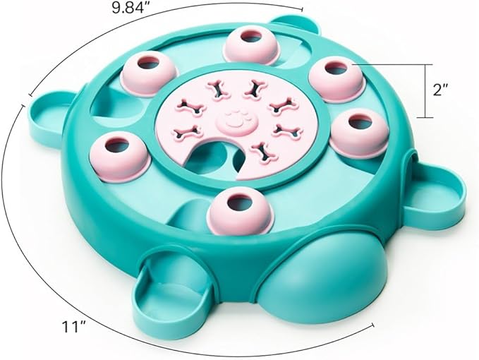 Friends Forever Dog Puzzles Toys with Slower Feeder, Interactive Toy with Food Puzzle for Stimulation and Treat Training Game, Treat Dispenser Toys for Dogs, Tortoise Puzzle