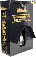 Dog Waste Bag Dispenser - Works with Header & Roll Bags - Outdoor Rustproof Aluminum with Lock & Rainguard - Ideal for HOAs, Apartments, Businesses, Parks (Black)