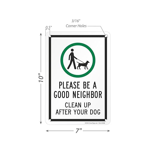 SmartSign 7 x 10 inch 'Please Be A Good Neighbor Clean Up After Your Dog' Sign with Symbol, Digitally Printed, 55 mil HDPE Plastic, Green, Black and White, Made in USA